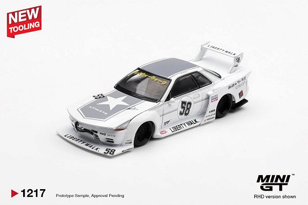 PRÉ VENDA - MINI GT - Skyline GTR R32 LBWK White Lando Noris (1217)
