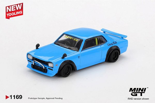 PRÉ VENDA - MINI GT - Skyline Hakosuka LBWK Blue (1169)