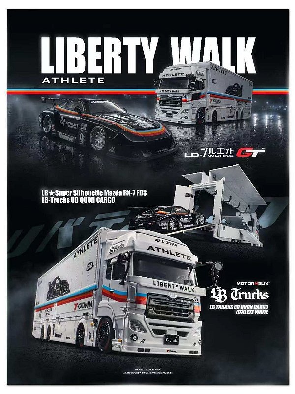 PRÉ VENDA - MOTORHELIX - LB-Truck UD Quon Cargo Athlete White Rainbow