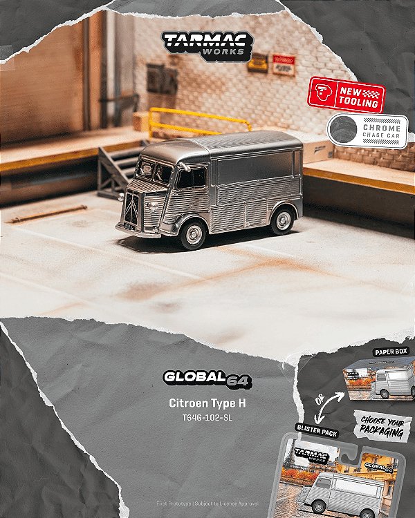 PRÉ VENDA - TARMAC WORKS - Citroën Type H Silver