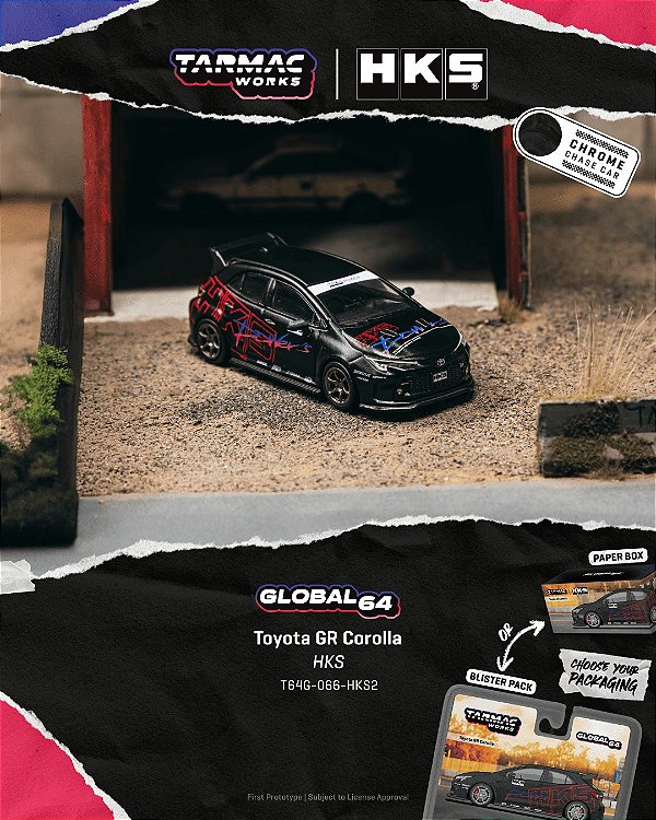 PRÉ VENDA - TARMAC WORKS - Toyota GR Corolla HKS Black