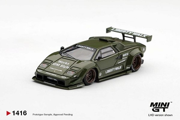 PRÉ VENDA - MINI GT - Countach LBWK Army Green (1416)