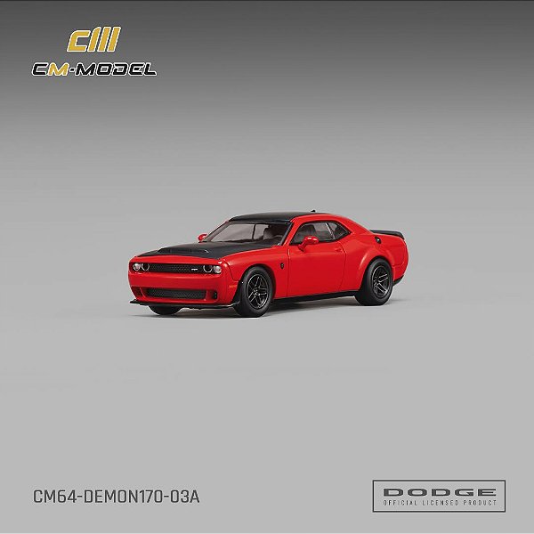 PRÉ VENDA - CM MODEL - Dodge Challenger SRT Demon 170 TorRed 2023