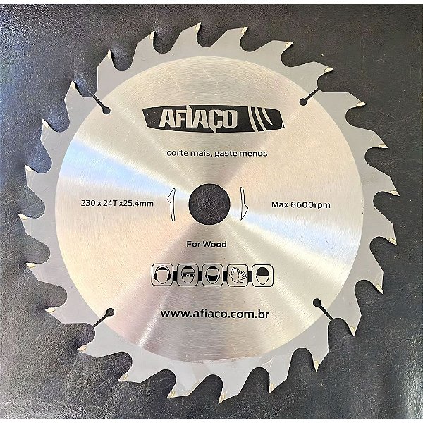 DISCO DE CORTE COM SERRAS CIRCULARES TIPO TCT - DIMENSOES: 230MMX24DTS AFIAÇO