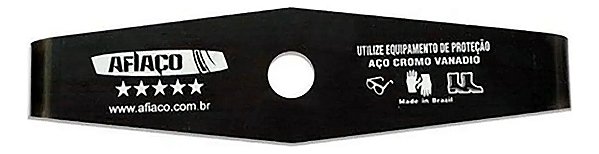 Lâmina De Corte Para Roçadeira Afiaço 33cm trituradora Furo 25mm 2 Pontas virada