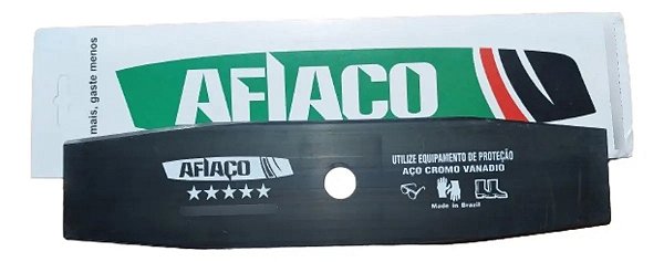 Lâmina 2 Pontas Para Roçadeira Afiaço 35cm Furo Central 20mm Aço Cromo Vanádio