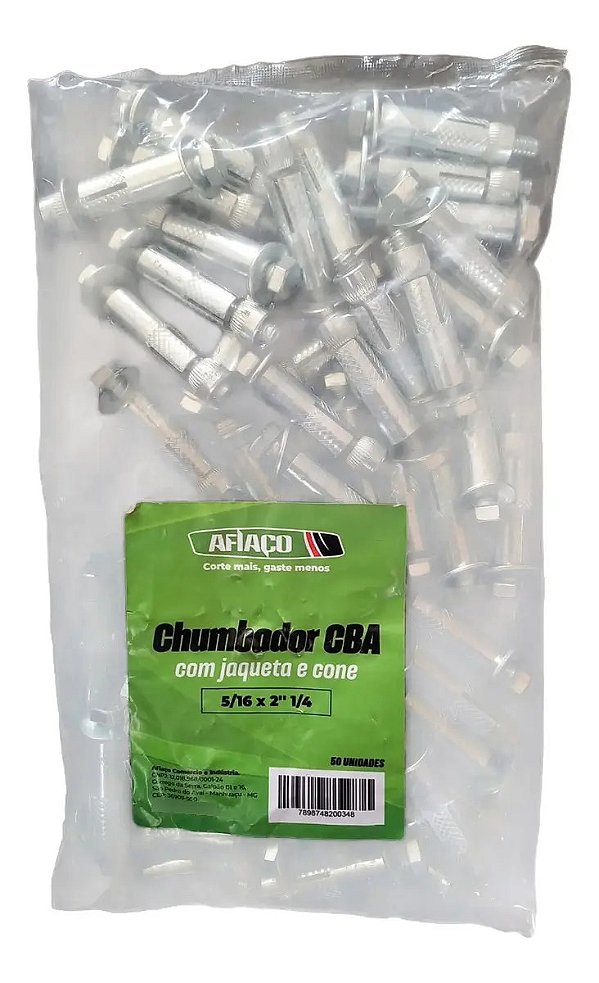 Chumbador Parabolt 5/16x2 1/4 Com Jaqueta Afiaço 50 Und