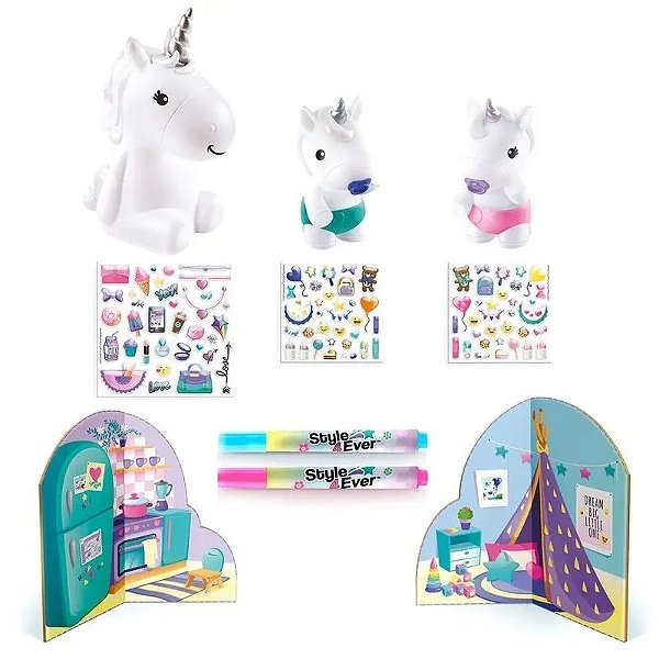 Conjunto de Mini Luminárias - Família Unicórnio - Style 4 Ever - Fun