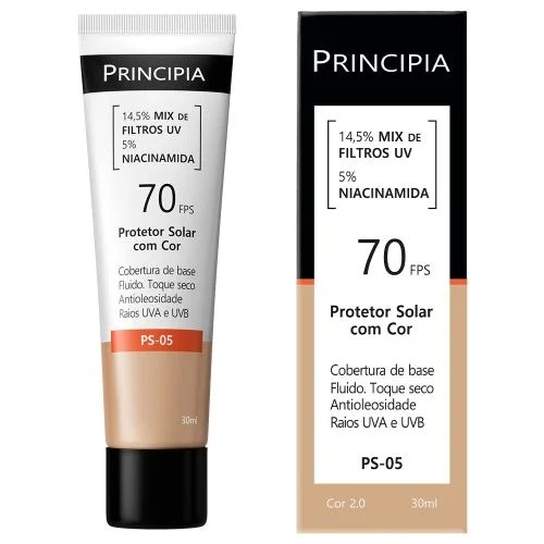 Principia Protetor Solar Facial PS-05 FPS 70 Cor 2.0 30ml
