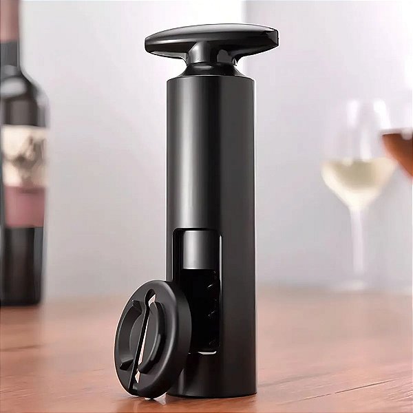 Saca Rolhas e Abridor de Vinho Preto