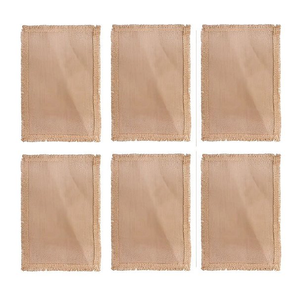 Kit 6 Jogo Americano Retangular de Linho 45 x 30 cm