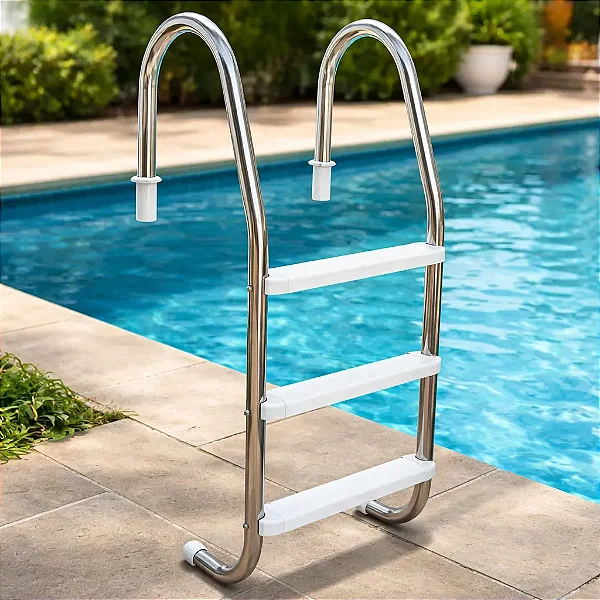 ESCADA P/ PISCINA 3 DEGRAUS EM ABS
