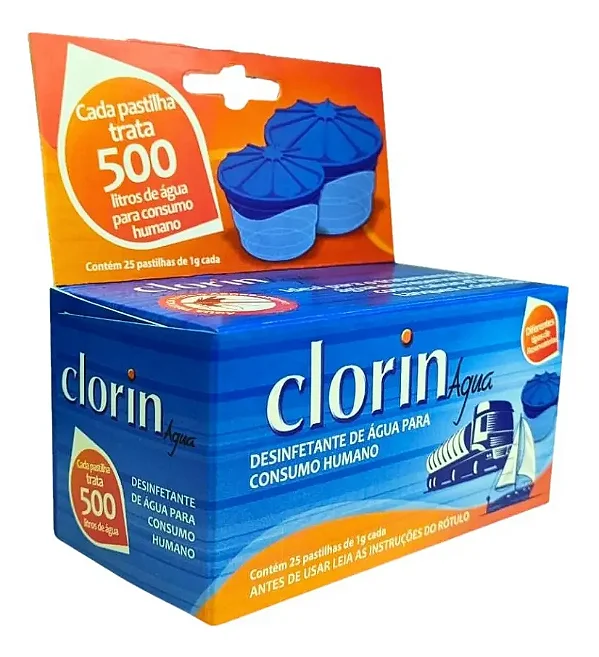 CLORO P/ CONSUMO HUMANO CLORIN TRATA ATÉ 500 LITROS