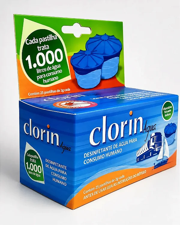 CLORO P/ CONSUMO HUMANO CLORIN TRATA ATÉ 1.000 LITROS