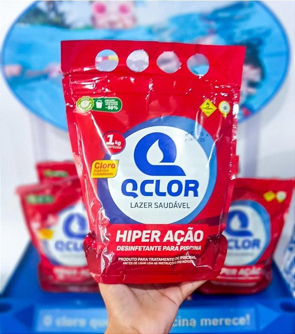 CLORO QCLOR HIPER AÇAO 1KG 60% DE CLORO ATIVO
