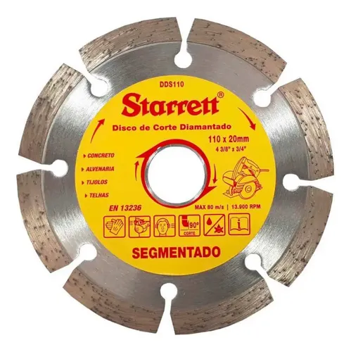 DISCO DIAMANTANDO SEGMENTADO 110mm STARRETT