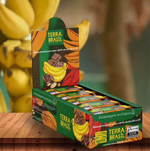 Bananada Tradicional Coberta com Chocolate ao Leite - DP24un