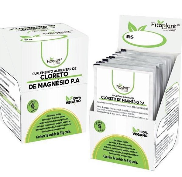 CLORETO DE MAGNÉSIO P.A. CX C/ 12 SACHES  FITOPLANT