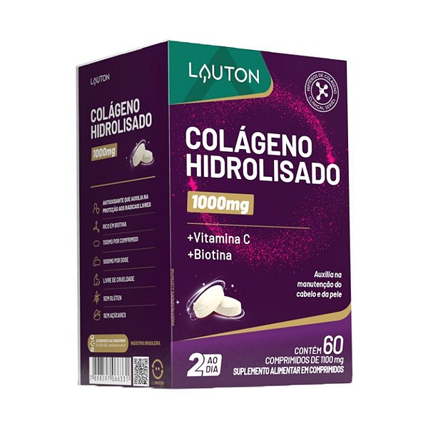 COLÁGENO HIDROLISADO 1000MG 60COMP LAUTON