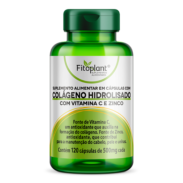 COLÁGENO HIDROLISADO 600mg 120caps  FITOPLANT