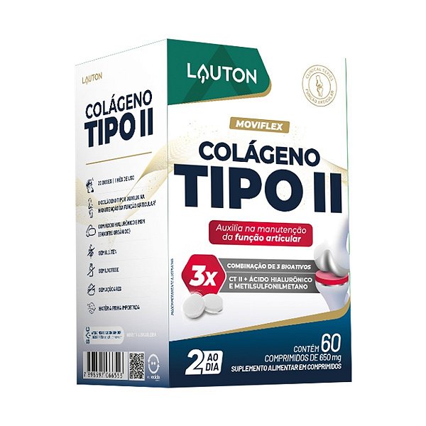 COLÁGENO TIPO II 650MG 60COMPS LAUTON