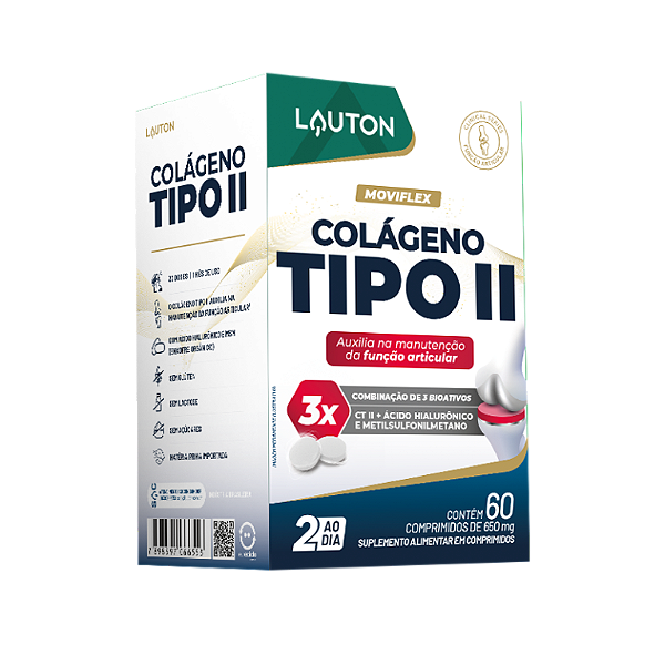 COLÁGENO TIPO II 650MG 60COMPS LAUTON