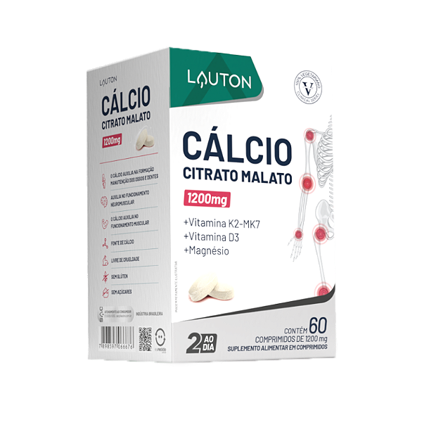 CÁLCIO CITRATO MALATO 1200MG 60COMP LAUTON