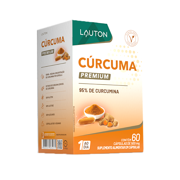 CÚRCUMA PREMIUM 95% DE CURCUMINA 60CAPS (1AO DIA) LAUTON