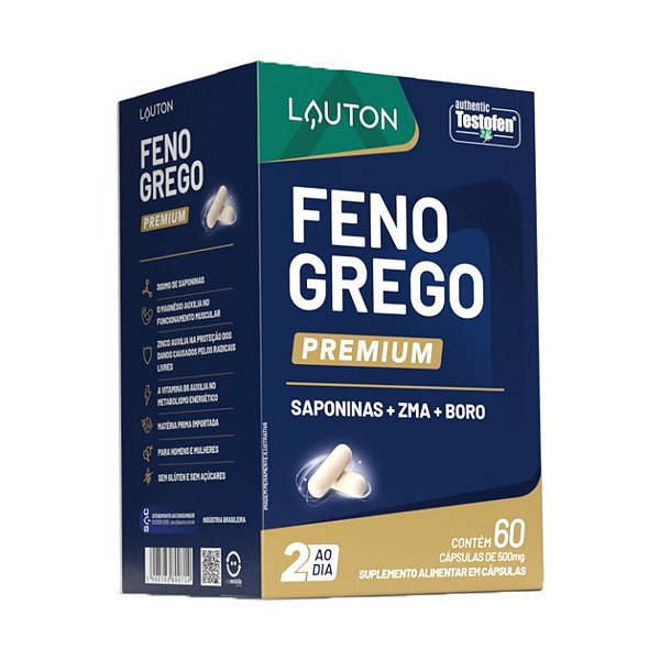 FENO GREGO SAPONINAS+ZMA+BORO 500MG 60CAPS LAUTON