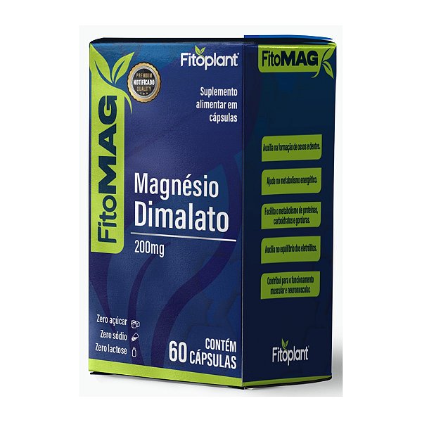 MAGNÉSIO DIMALATO 650mg 60caps  FITOPLANT