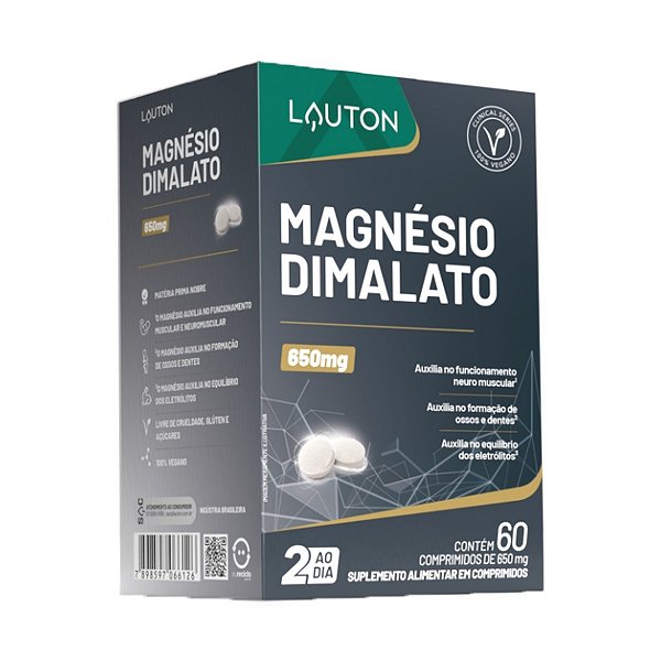 MAGNÉSIO DIMALATO 650MG 60COMP LAUTON