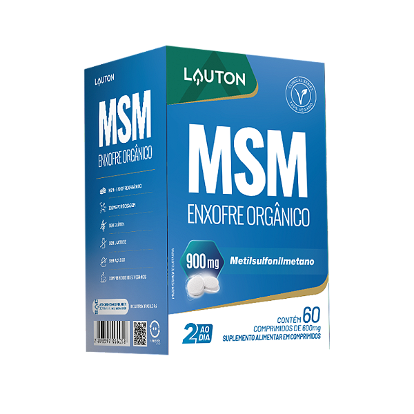 MSM - METIL SULFONIL METANO  450mg (enxofre) 60 COMPRIMIDOS LAUTON