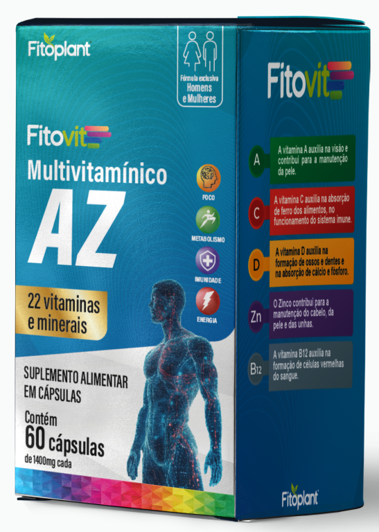 MULTIVITAMÍNICO 1400 mg 60 CAPS  FITOPLANT