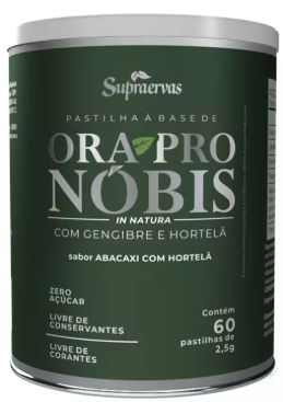 ORA PRO NOBIS C/ CÚRCUMA SABOR ABACAXI COM HORTELÃ 60 pastilha