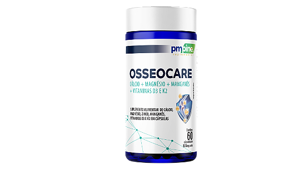 OSSEOCARE (CÁLCIO+D3+K2+MAGNÉSIO+ZINCO+MAGANÊS) 500mg 60caps