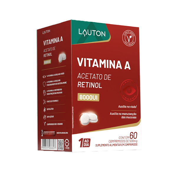 VITAMINA A 8000UI 60COMP (1 AO DIA) LAUTON