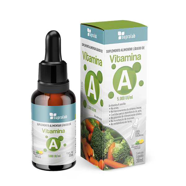 VITAMINA A SUBLINGUAL 30ML (ABACAXI/HORTELA) SUPRA ERVAS