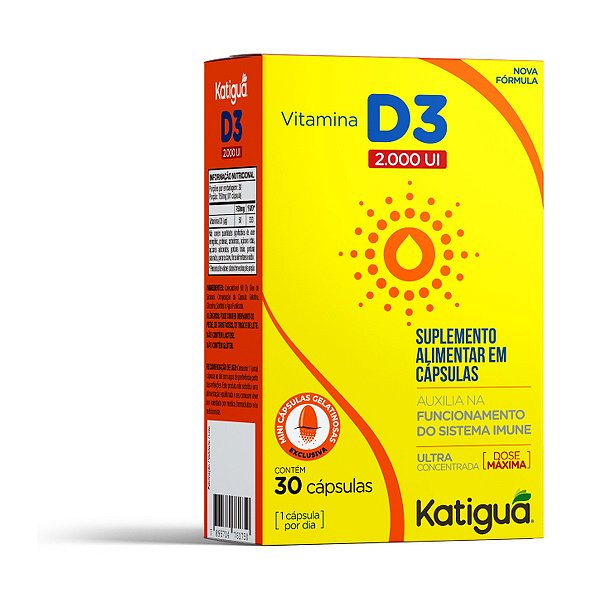 VITAMINA D3 2.000UI 30CAPS KATIGUA