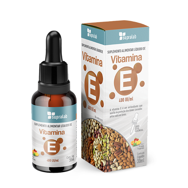 VITAMINA E SUBLINGUAL 30ML (FRUTAS TROPICAIS) SUPRA ERVAS