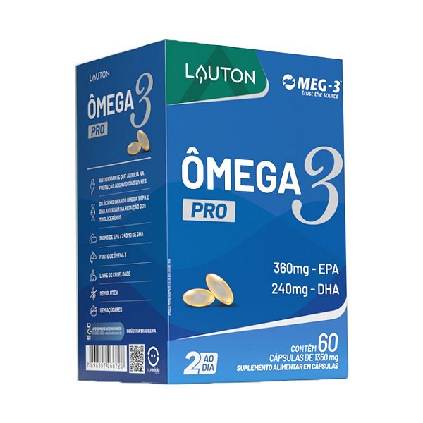 ÔMEGA 3 PRO 360EPA 240DHA 60CAPS (2 AO DIA) LAUTON