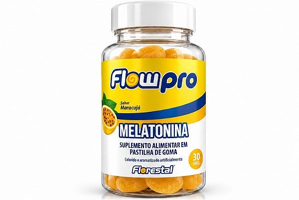Gummy de Melatonina Maracujá 30 Gomas Sem Açúcar - Florestal