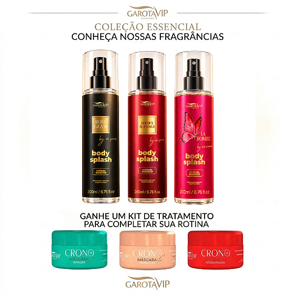 Kit body splash + Kit cronograma 70g