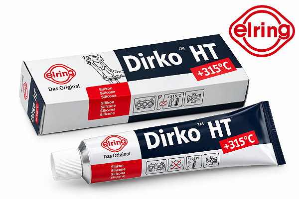 Cola Silicone Junta Liquida Dirko HT Preto 70ml Elring - 700.621