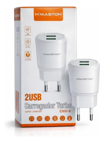Carregador Turbo 2 Portas Usb 3.1a Alta Durabilidade