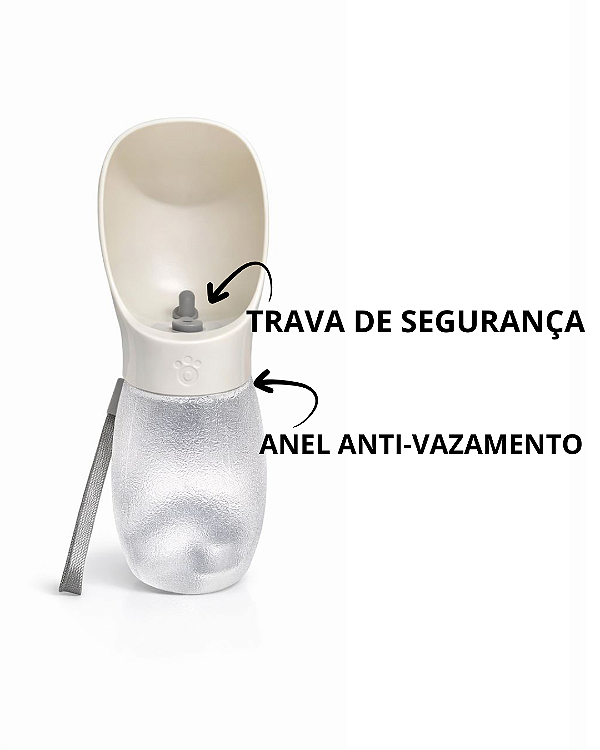 Garrafa Bebedouro Pet 350ml Com Alça Cães Gatos - Cores