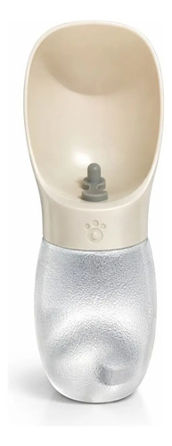 Garrafa Bebedouro Pet 350ml Com Alça Cães Gatos - Cores Bege