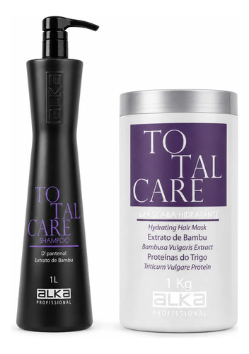 Kit Shampoo 1000 Ml E Máscara Hidratante Total Care 1 Kg