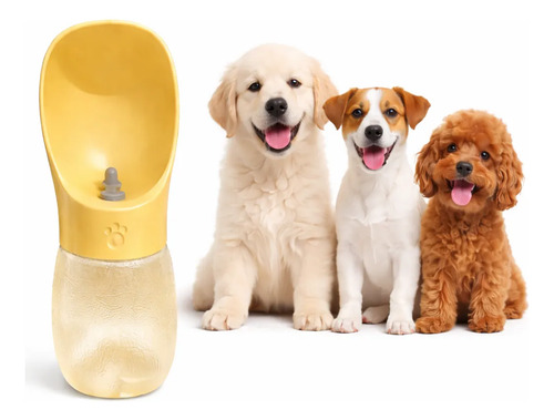 Kit Cata Caca + Garrafa Bebedouro Pet - Amarelo e Preto
