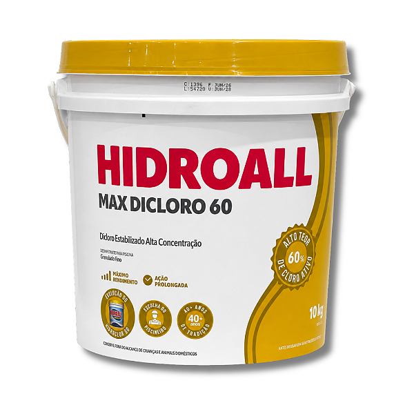 Cloro Granulado Hidroall Max Dicloro 60 10kg