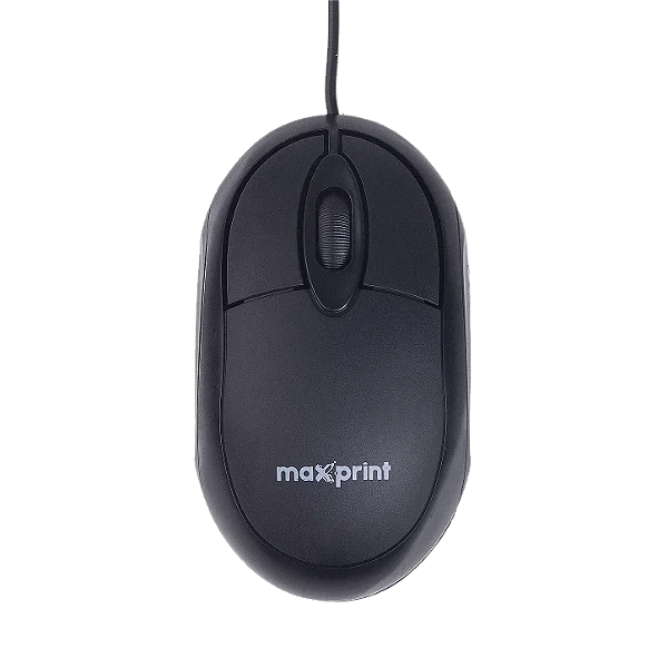Mouse USB MO1000 Essential com fio 1200 DPI Maxprint